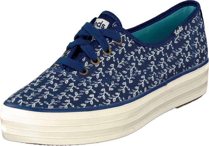 Kjøp Keds Triple Botanical Navy sko Online | FOOTWAY.no Kjøp Keds Triple Seasonal Solid Peacoat Navy blå Sko Online