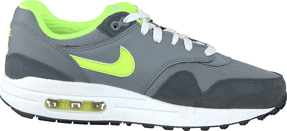 Nike Air Max 1 Big Kids Cool Grey/Volt-Anthrct-White