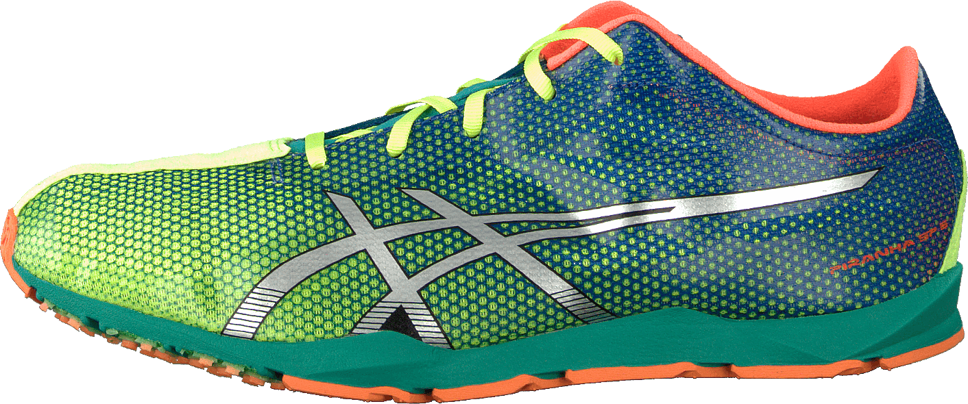 Asics piranha sp 5 mens shoes yellow/silver/blue discount