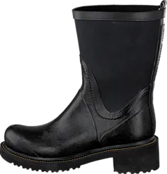 Ilse Jacobsen - Rubber Boot With Neoprene Shaft Black