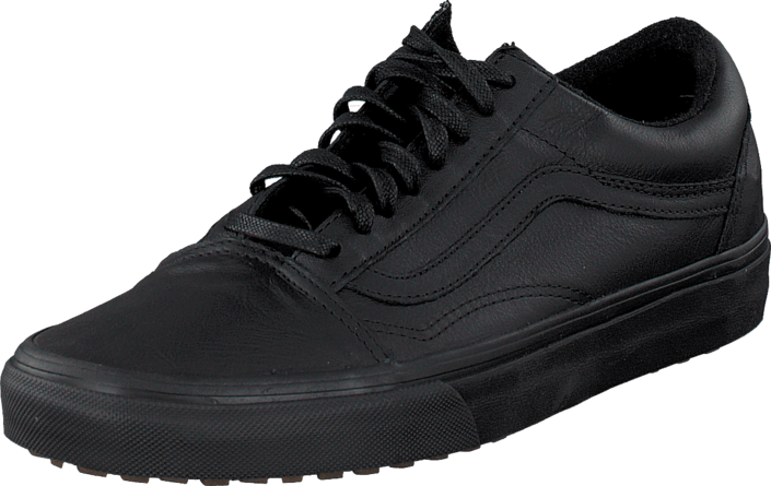 Take - all black vans old skool leather 