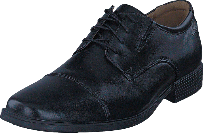 Clarks - Tilden Cap Black Leather