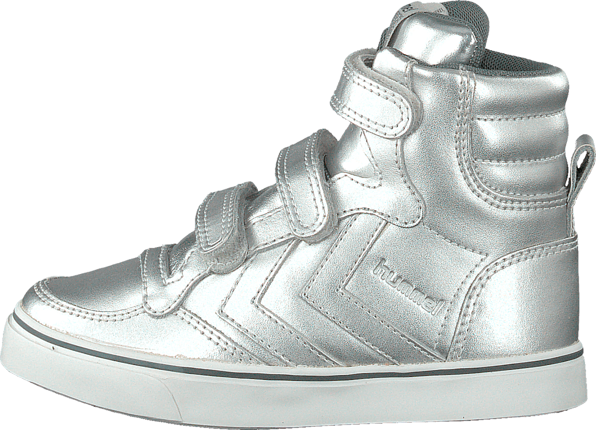 Hummel Stadil Metallic Jr Hi Silver