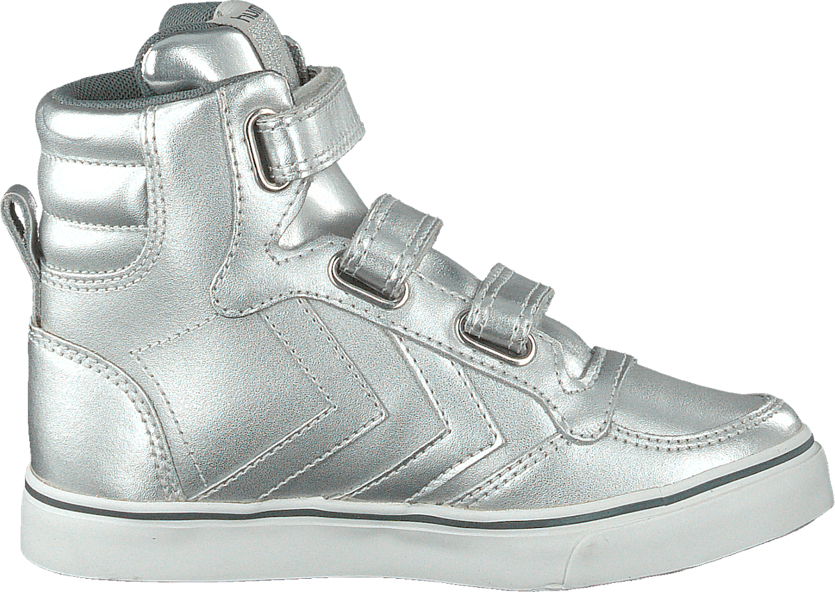 Hummel Stadil Metallic Jr Hi Silver