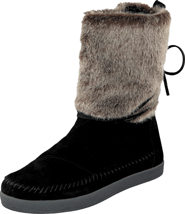 Nepal boot Black suede faux hair