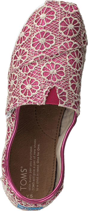 Seasonal classic youth Pink crochet glitter