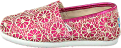 Toms - Seasonal classic tiny Pink crochet glitter