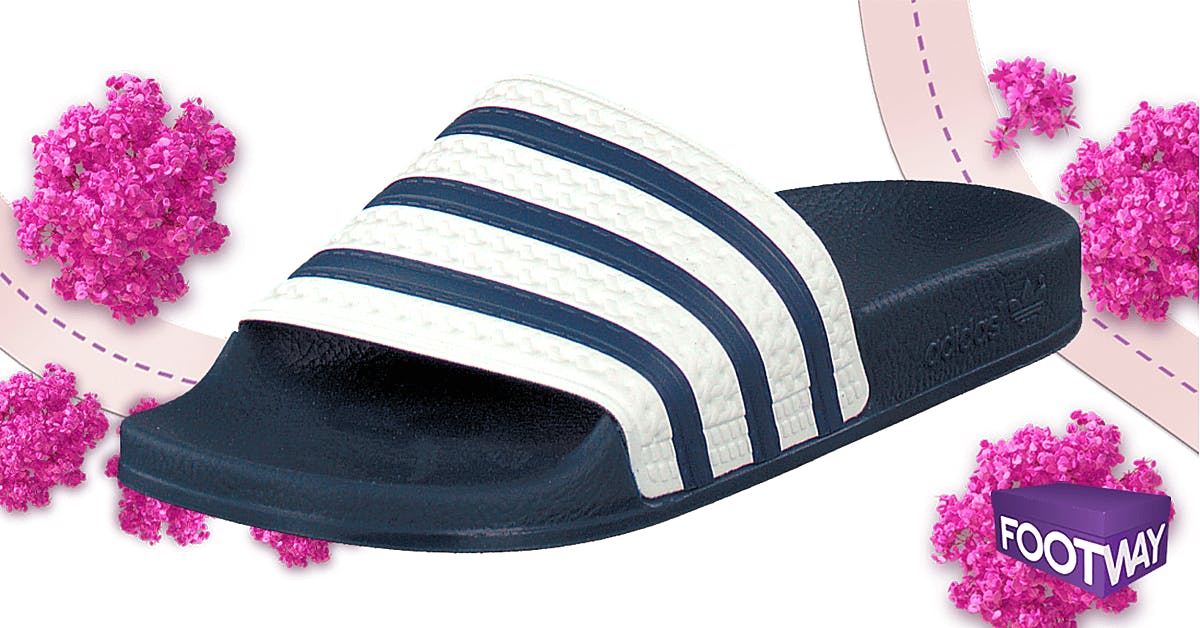 Adilette Slides Adiblue/White/Adiblue - Bild 4