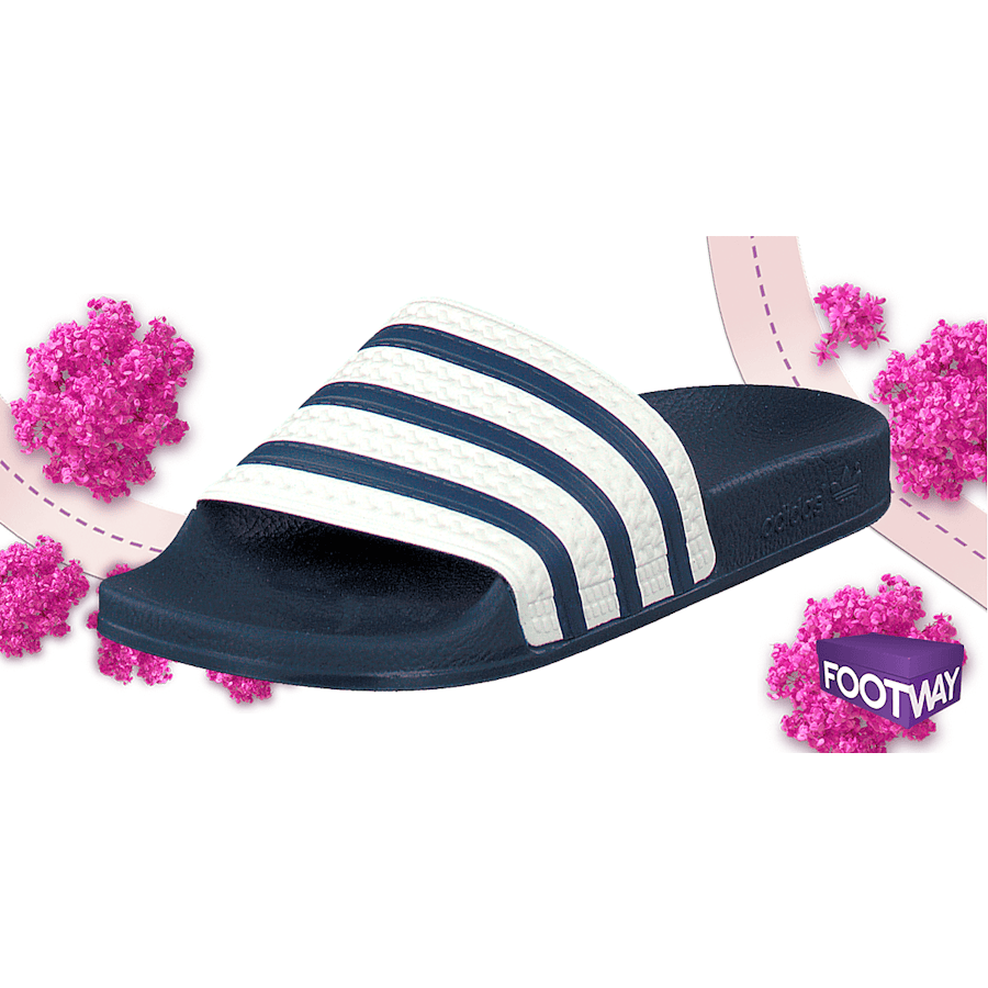 Adilette Slides Adiblue/White/Adiblue - Bild 4