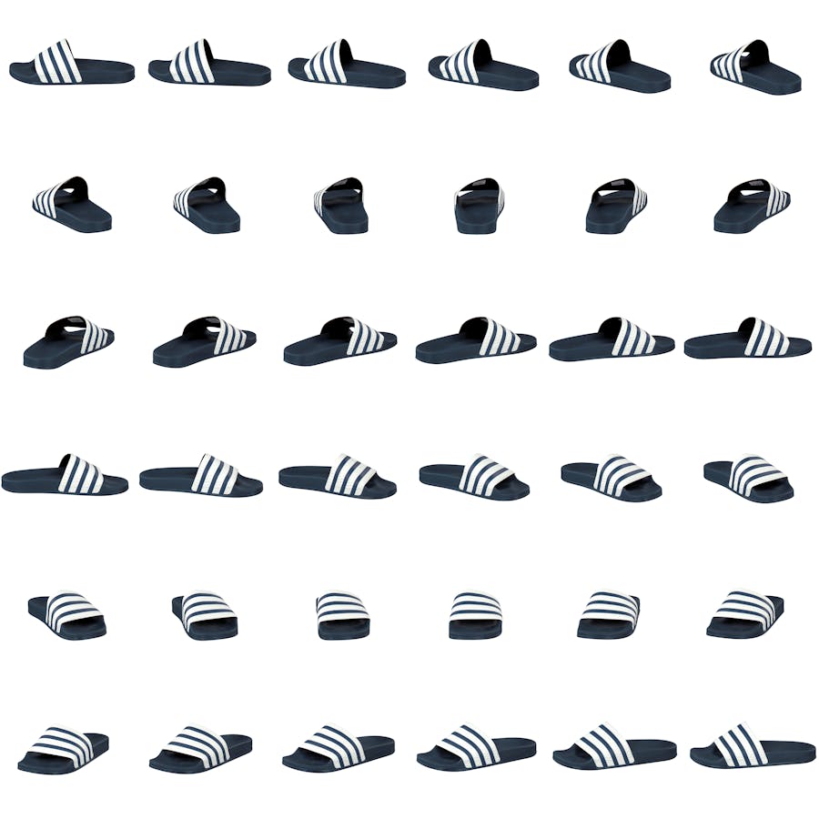 Adilette Slides Adiblue/White/Adiblue - Bild 8