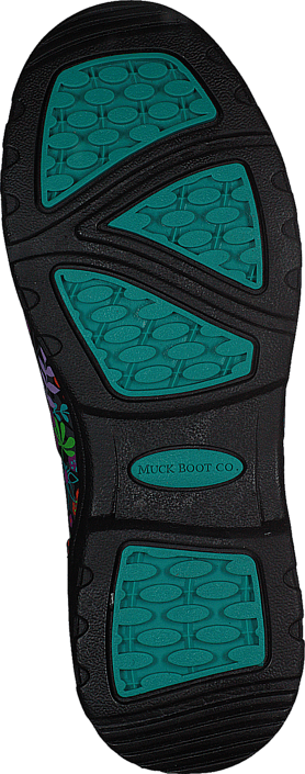 Muckboot - Breezy Mid Black/Flowers