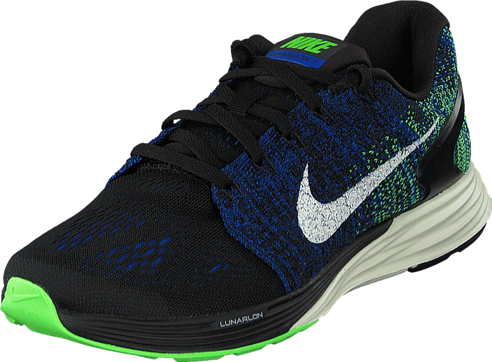 Nike - Nike Lunarglide 7 Black/Sail-Racer Blue-Vltg Grn