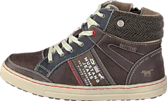 Mustang - 5033504 Jr High Top Sneaker Dark Brown