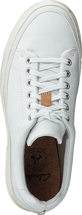 Clarks - Ballof Lace White Leather