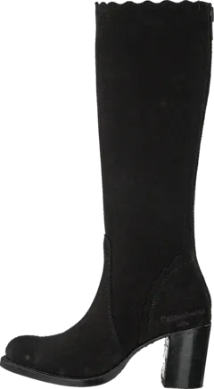 PrimeBoots - Claudia High Afelpado Black Zip