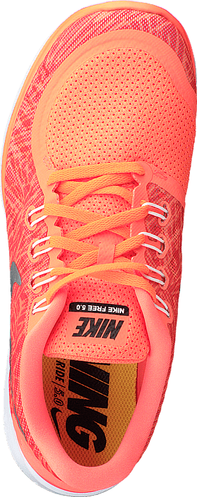 Wmns Nike Free 5.0 Print Hyper Orange/Black-Sail-White