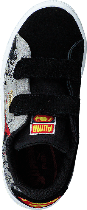 Suede Superman 2 V Kids Black-Limestone Gray