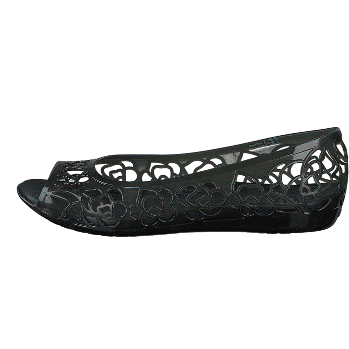 crocs isabella jelly flat black