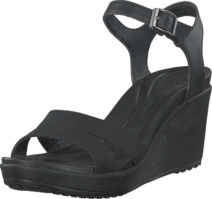 Leigh II Ankle Strap Wedge W Black/Black