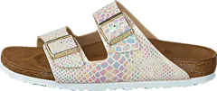 Birkenstock - Arizona Slim Birko-Flor Shiny Snake Cream