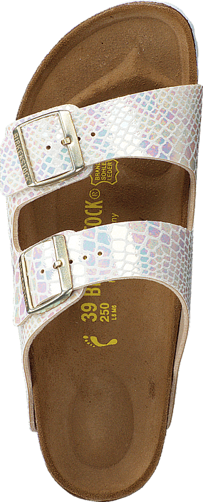 Birkenstock - Arizona Slim Birko-Flor Shiny Snake Cream