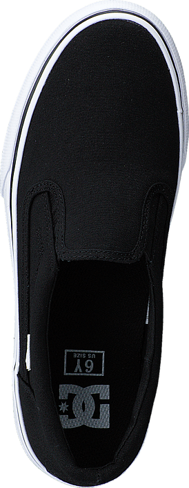 DC Shoes - Dc Kids Trase Slip-On Shoe Black/White