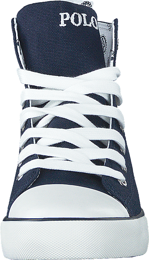 Harbour Hi JR Navy Canvas -White