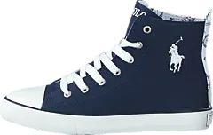 Ralph Lauren Junior - Harbour Hi JR Navy Canvas -White