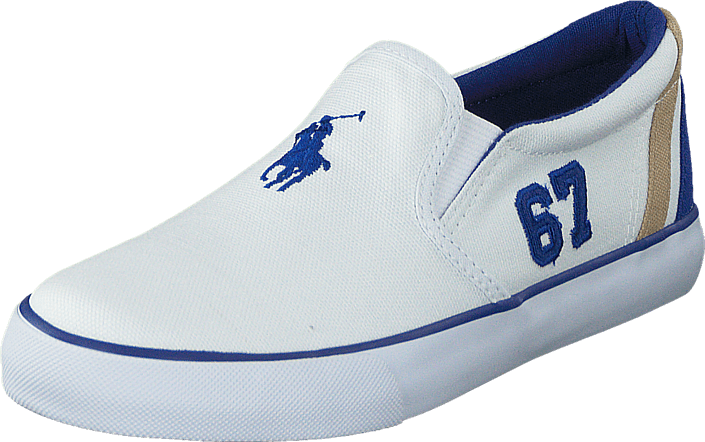 Ralph Lauren Junior - Vincent Kids White Canvas - Royal