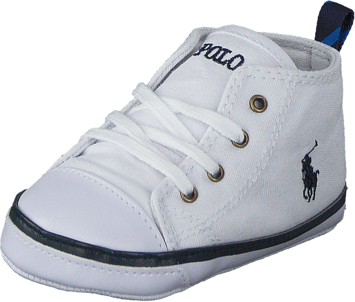 Ralph Lauren Junior - Falmuth Hi Layette White Canvas - Navy
