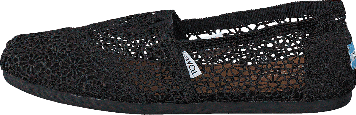 Women's Classic Alpargata Moroccan Crochet Black