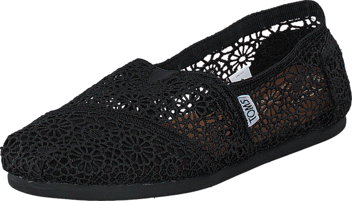 Buy Toms Women S Classic Alpargata Moroccan Crochet Black Shoes Online Footway Co Uk,Chanel Coat Fur Hood