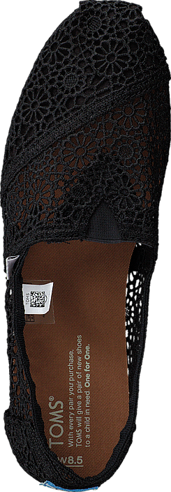 Toms - Women's Classic Alpargata Moroccan Crochet Black