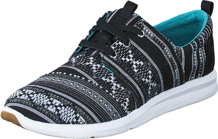 Toms - Women's Del Rey Sneaker Cultural Woven Black/White