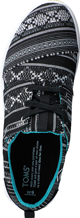 Toms - Women's Del Rey Sneaker Cultural Woven Black/White