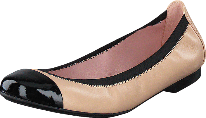 Pretty Ballerinas - 37190 Beige/Black Leather
