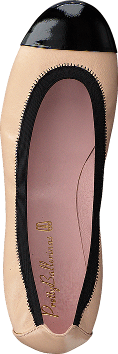 Pretty Ballerinas - 37190 Beige/Black Leather