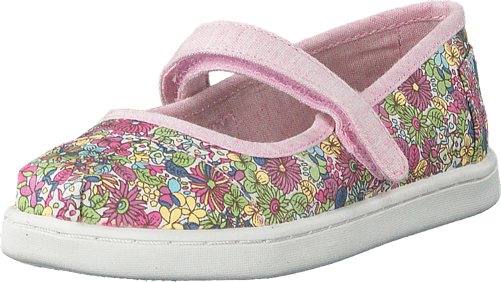 Mary Jane Flat Pink Floral