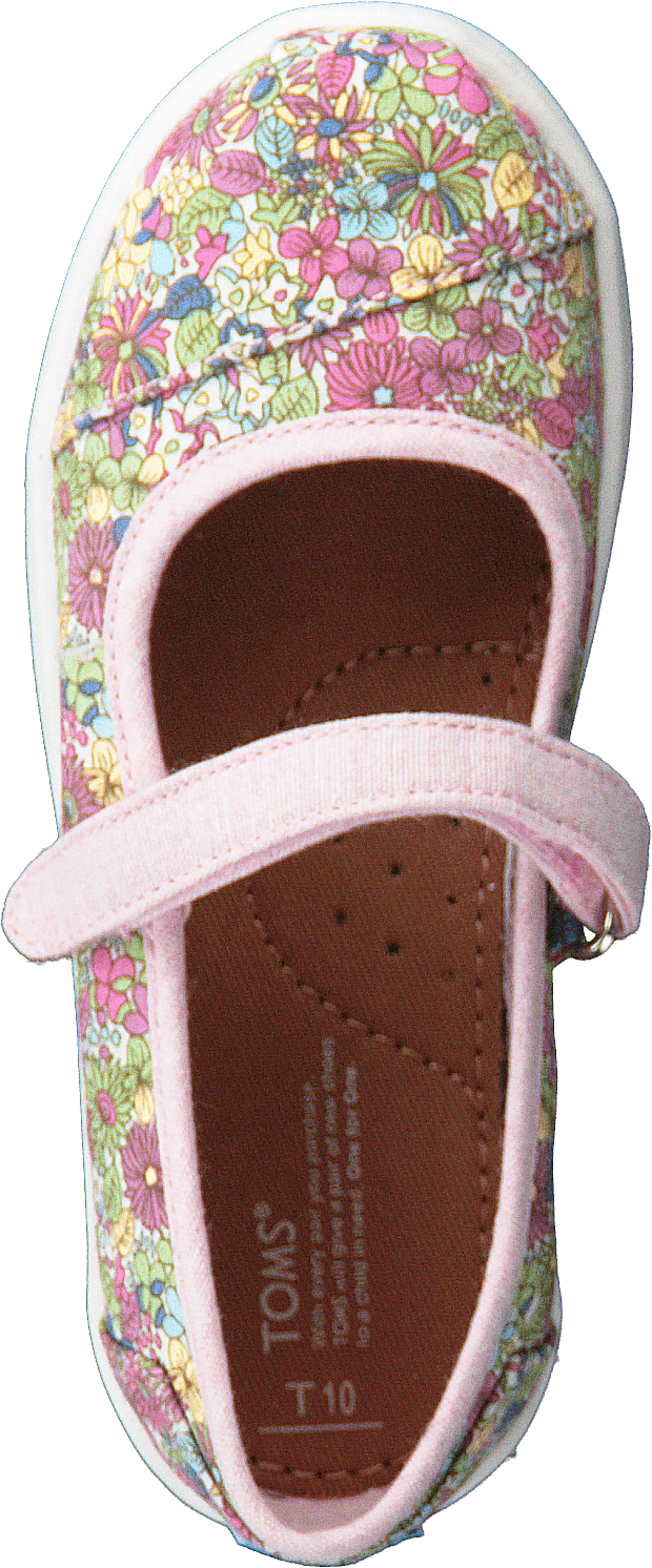 Mary Jane Flat Pink Floral