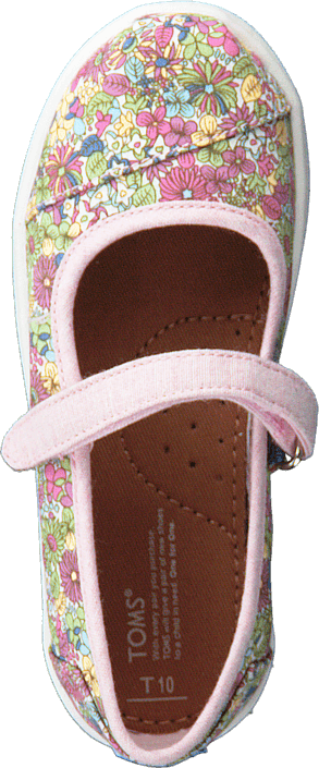Toms - Mary Jane Flat Pink Floral