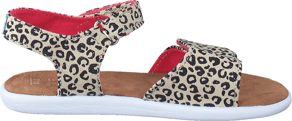 Strappy Sandal Cheetah Metallic Linen