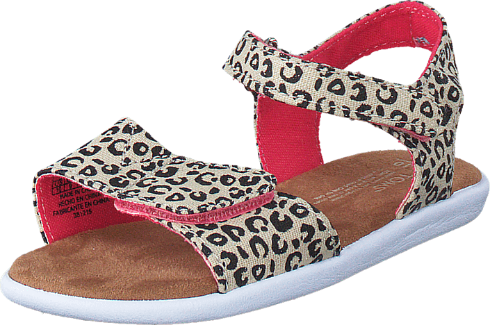 Toms - Strappy Sandal Cheetah Metallic Linen