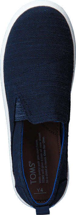 Toms - Avlon Slip-On Jr Navy Slubby Linen