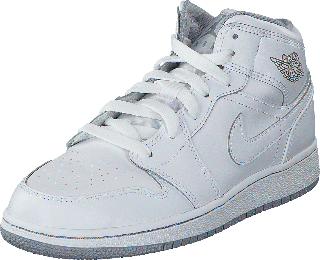 Air Jordan 1 Mid Bg White/Wolf Grey