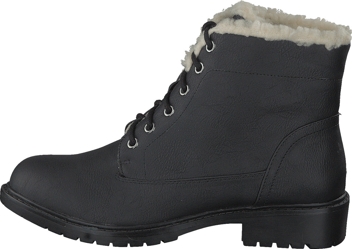 Laced Up Warm Boot Black