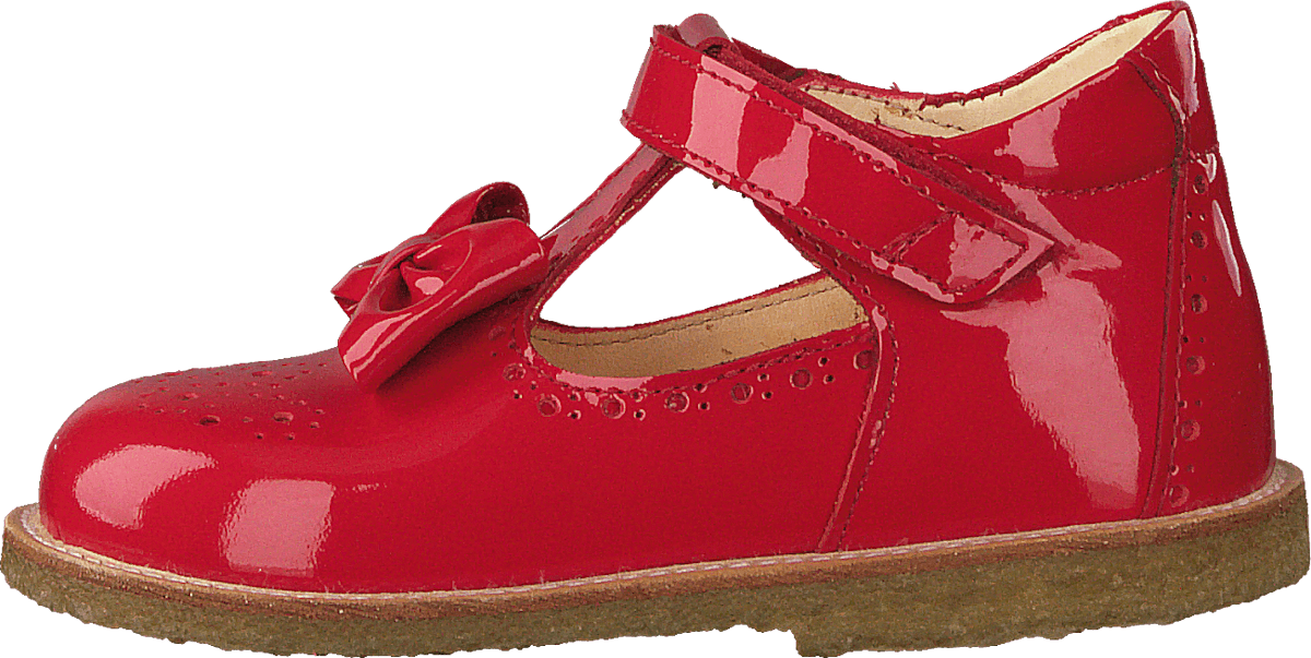 Mary janes with bow and velcro Red