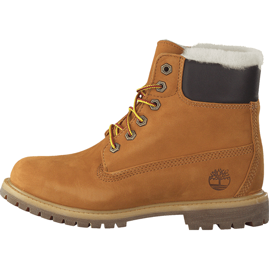 6 Inch Premium Shearling Lined Wheat Nubuck