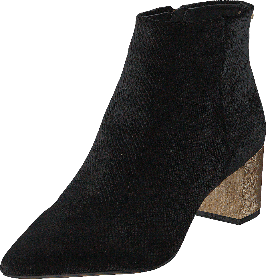 Narla Velvet Snake Print Black