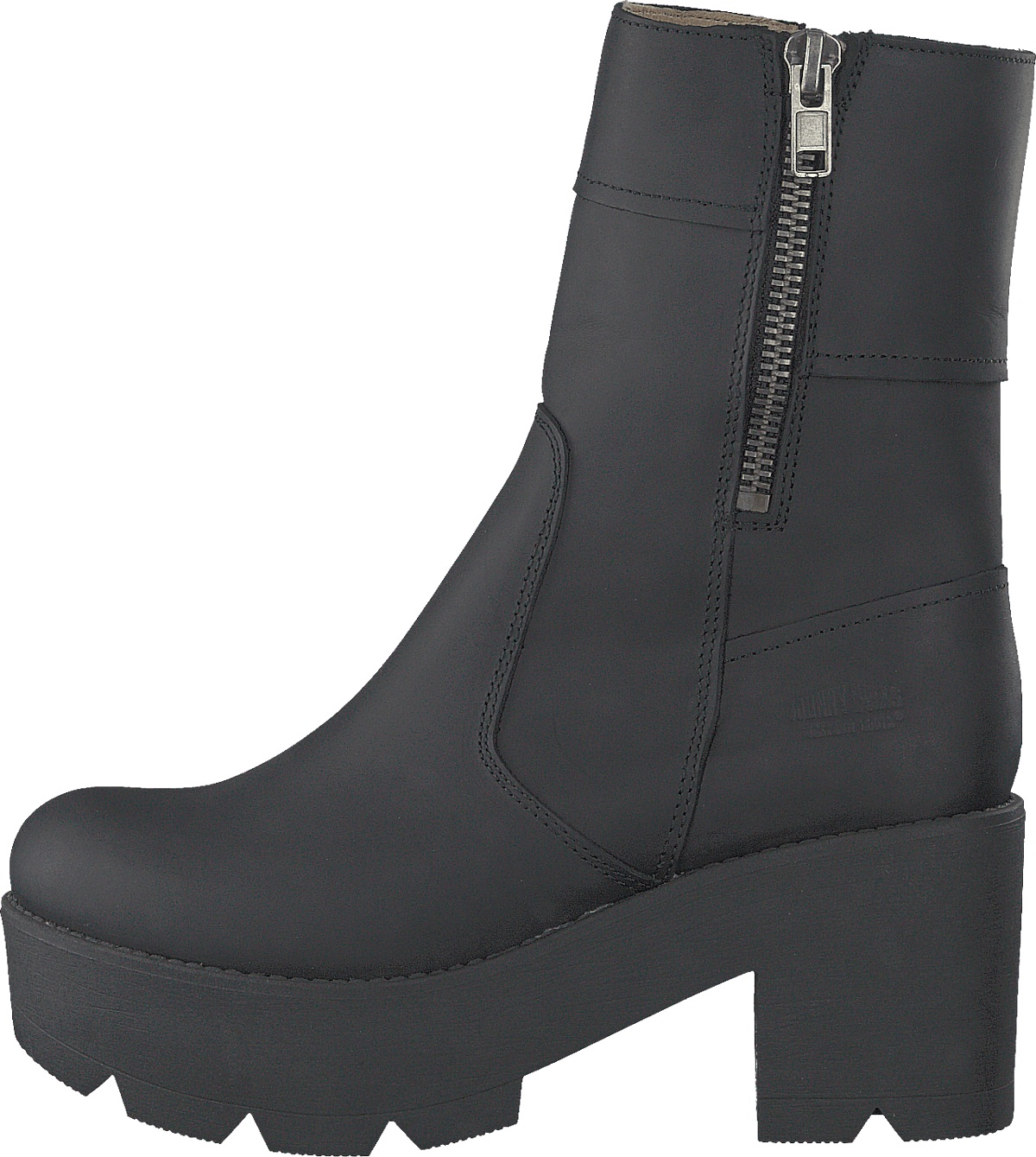 5066 Mid Platform Boot Black Old Silver