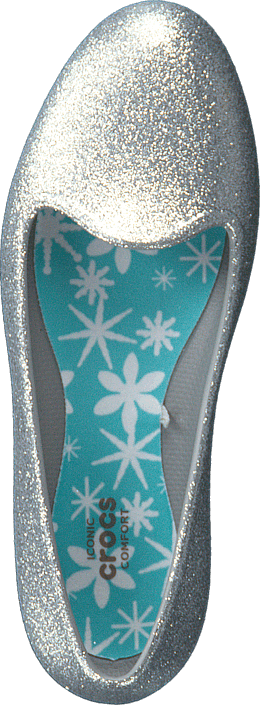 Crocs - Crocs Eve Sparkle Flat K Silver